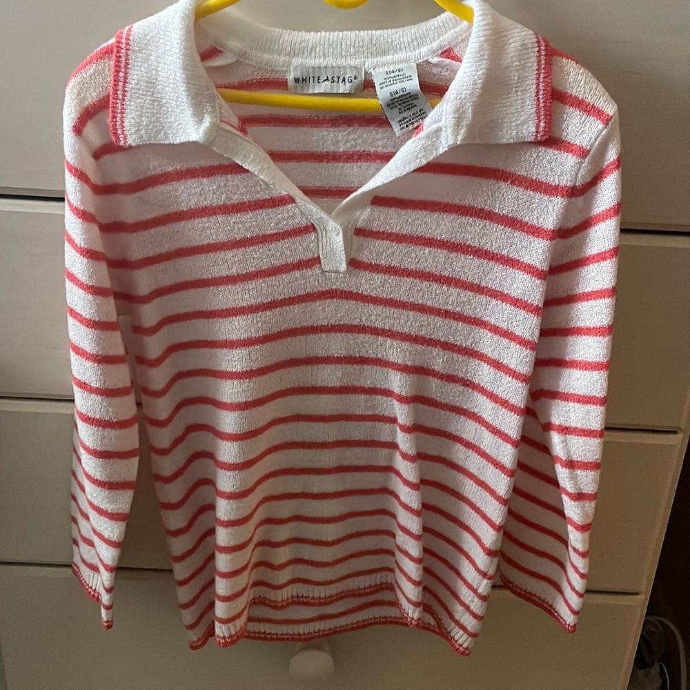 White Stag red and white sweater
